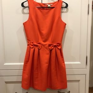 Orange party dress with two front bows!